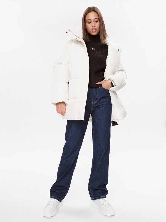 Calvin Klein Jeans Calvin Klein Jeans Zimska jakna J20J221903 Bijela Relaxed Fit