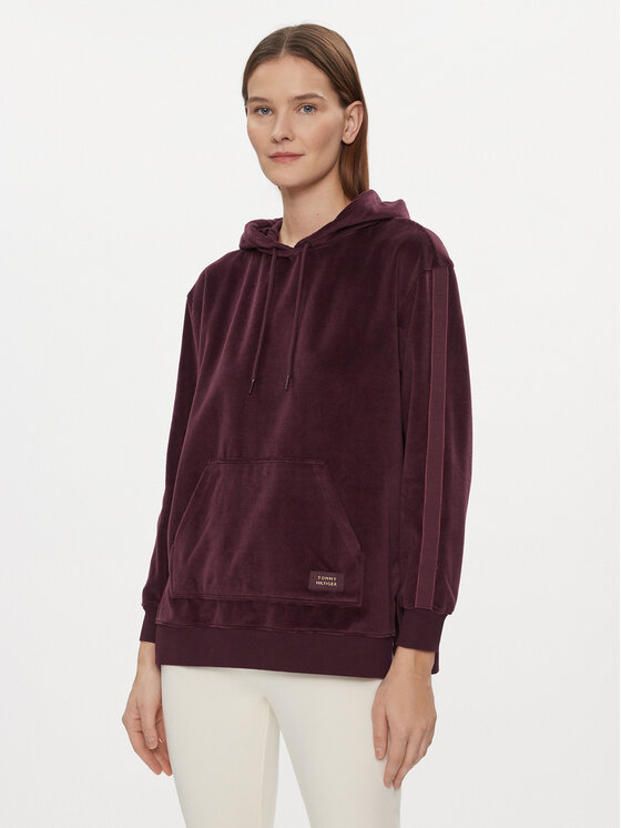 Tommy Hilfiger Bluză UW0UW04786 Vișiniu Regular Fit