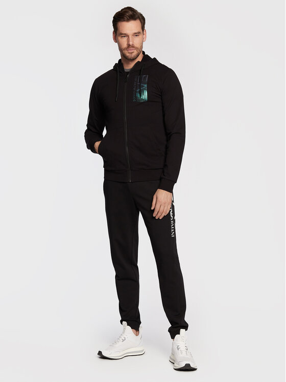 EA7 Emporio Armani EA7 Emporio Armani Mikina 6LPM53 PJ05Z 1200 Čierna Regular Fit