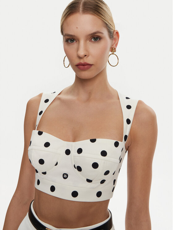 Dolce&Gabbana Dolce&Gabbana Топ F7AA7T FSFNM Білий Regular Fit