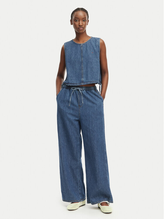 Tommy Jeans Tommy Jeans Top DW0DW22609 Niebieski Regular Fit