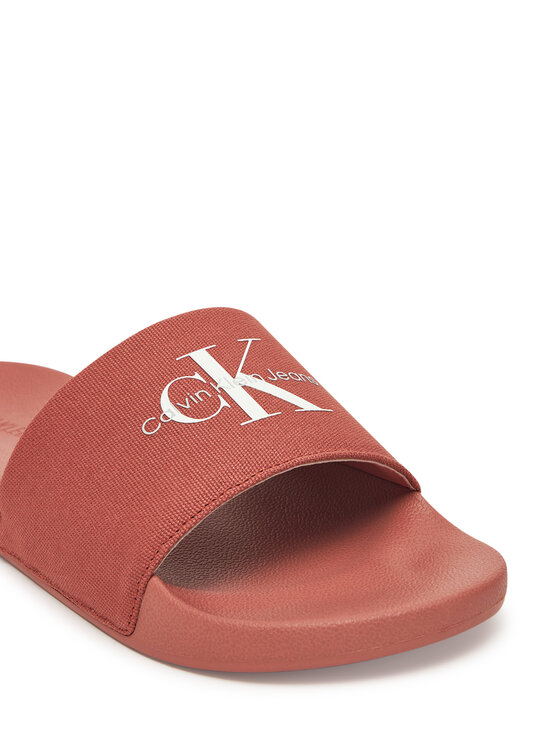 Calvin Klein Jeans Calvin Klein Jeans Natikače Slide Monogram Cv YM0YM01271 Koraljna