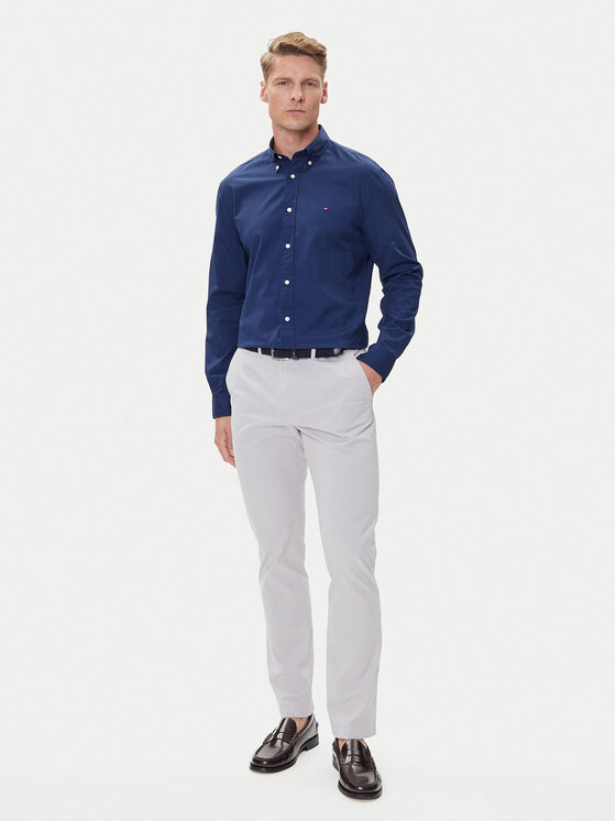 Tommy Hilfiger Tommy Hilfiger Риза MW0MW37550 Тъмносин Regular Fit
