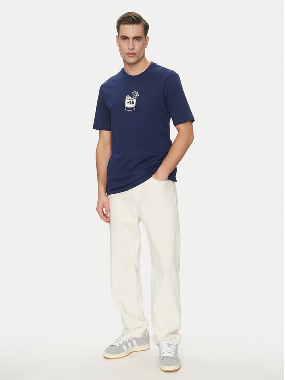 adidas adidas Tricou Lounge Drink Graphic JJ4014 Bleumarin Regular Fit