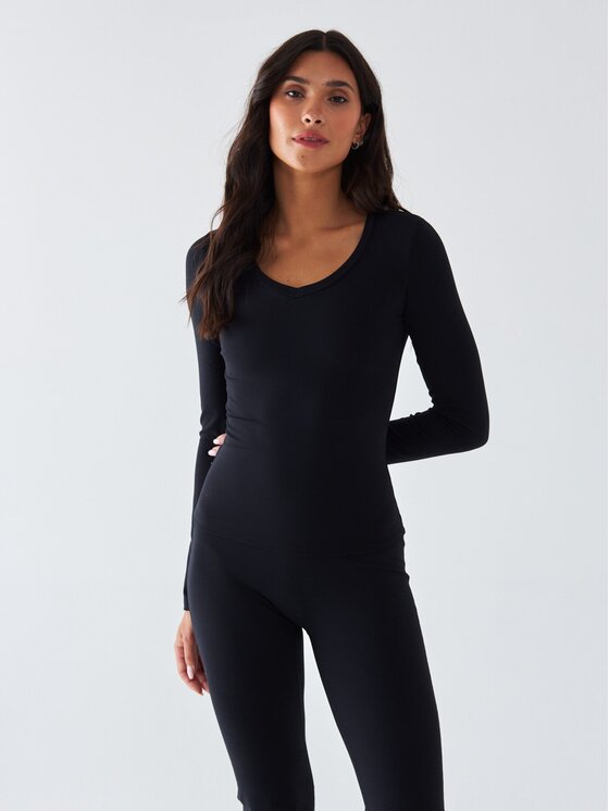BeShaped BeShaped Longsleeve Morning Dew Czarny Shaping Fit