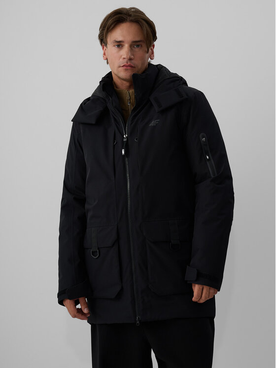 4F 4F Kurtka przejściowa URBAN COMMUTER Czarny Regular Fit