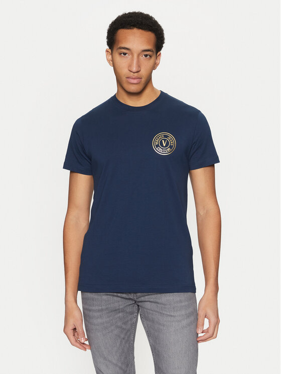 Versace Jeans Couture Versace Jeans Couture T-shirt 78GAHT00 Plava Regular Fit