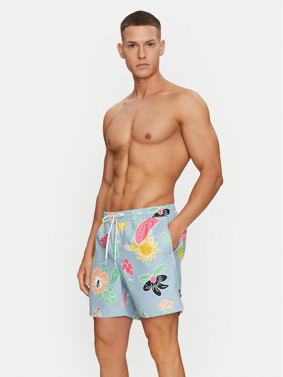 Vans Vans Szorty kąpielowe Primary Print Elastic Boardshort VN0008KU Niebieski Regular Fit