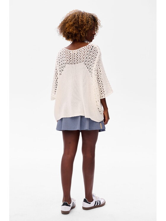 blue shadow blue shadow Sweter Paka Paka Écru Regular Fit