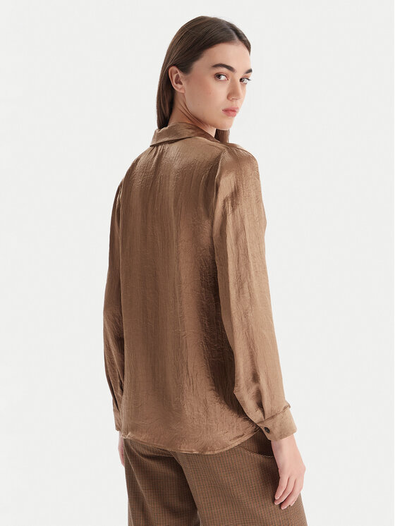 Marella Marella Camicia Matita 2525116091 Beige Regular Fit