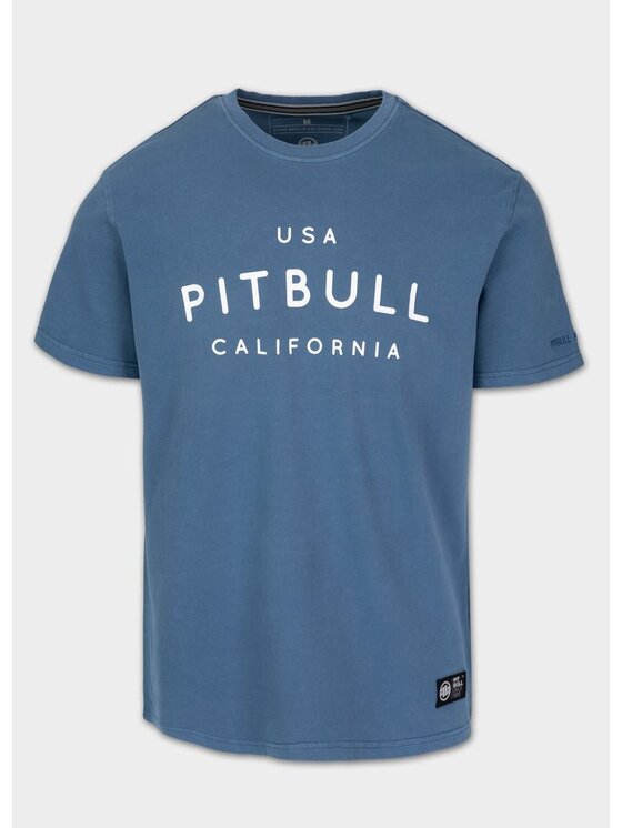 PITBULL PITBULL T-Shirt USA CAL Niebieski Regular Fit
