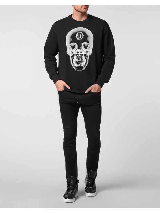 PHILIPP PLEIN PHILIPP PLEIN Bluza 423 Czarny Regular Fit