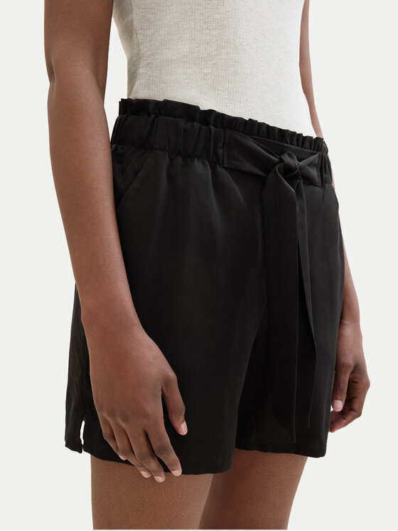 Tom Tailor Denim Tom Tailor Denim Stoffshorts 1040805 Schwarz Relaxed Fit