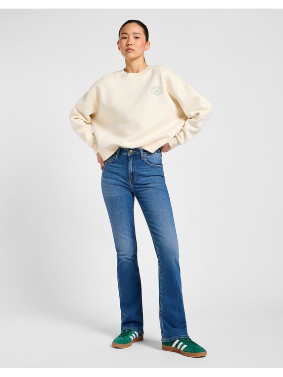 Lee Lee Jeansy BREESE Niebieski Bootcut Fit