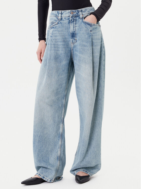 BOSS BOSS Дънки C_Slouchy Pleated Mr 50542435 Син Relaxed Fit