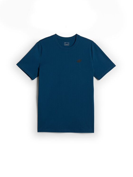 4F 4F T-Shirt BASIC+ Turkusowy Regular Fit