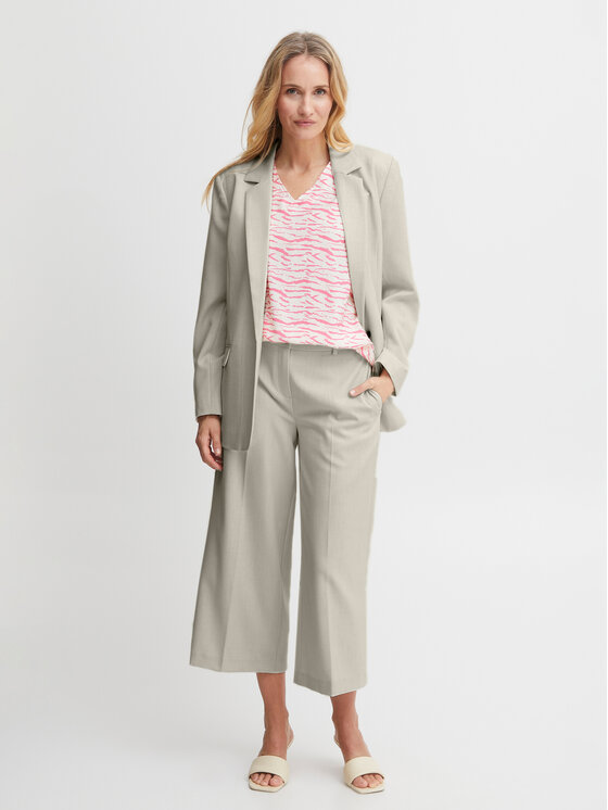 Fransa Fransa Pintsak 20611135 Beež Loose Fit