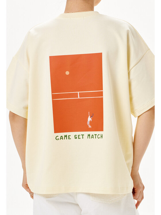 Mirons Mirons T-Shirt Print Beżowy Regular Fit