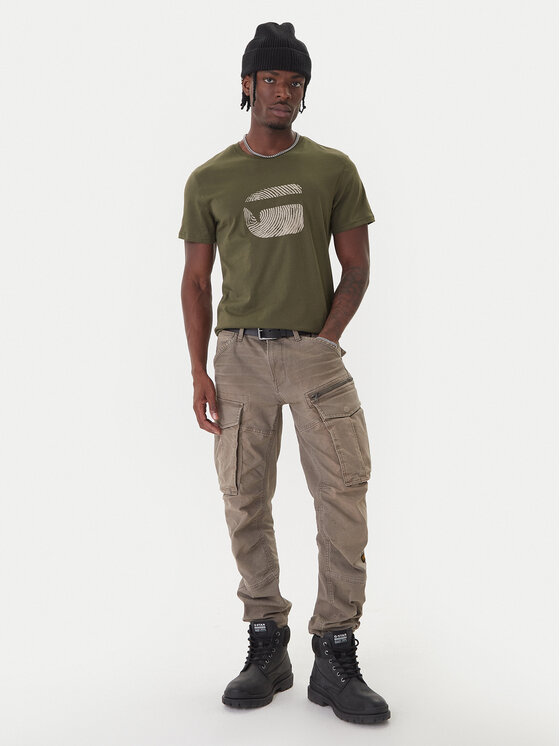 G-Star Raw G-Star Raw T-särk Finger Print Burger D26041-C506 Tumeroheline Regular Fit