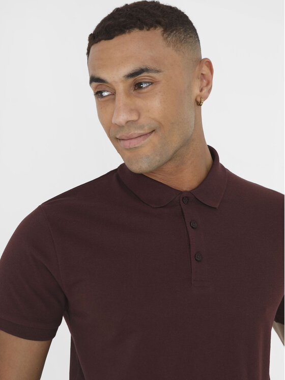 Brave Soul Brave Soul Polo särk MPS-131TOKITA Bordoopunane Straight Fit
