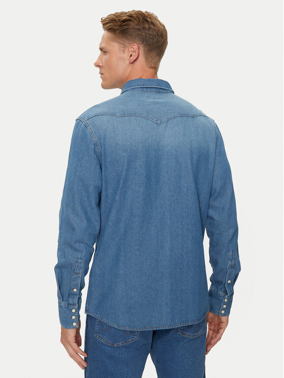 Wrangler Wrangler Koszula jeansowa Western 112341913 Niebieski Regular Fit