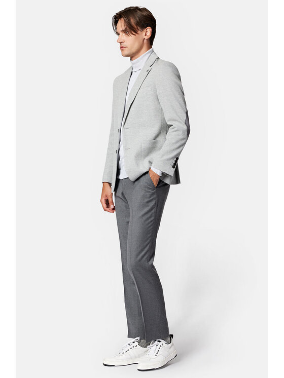 Lancerto Lancerto Marynarka Tortosa MA131223000005 Szary Slim Fit