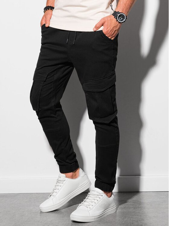 Ombre Ombre Joggery P886 Czarny Cargo Fit