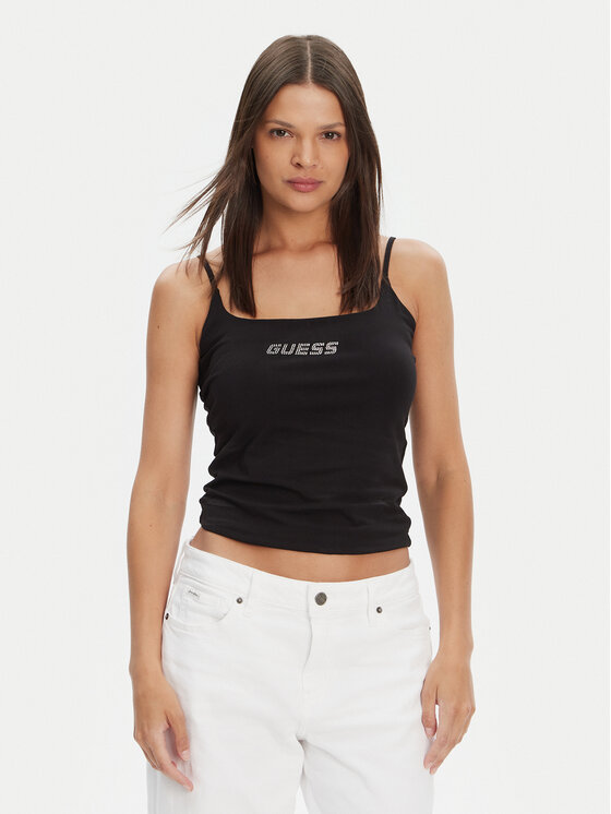 Guess Guess Top V5GP22 J1314 Negru Regular Fit