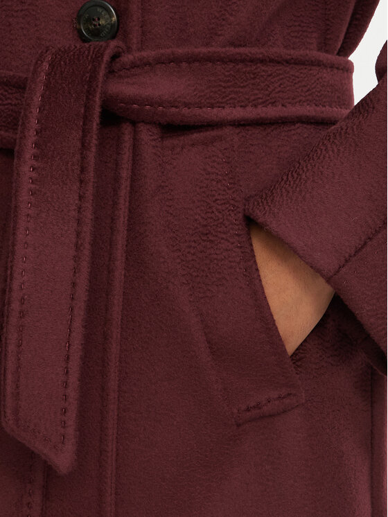 Weekend Max Mara Weekend Max Mara Vuneni kaput Resina 2625016102 Tamnocrvena Regular Fit
