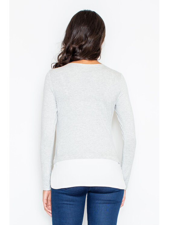 FIGL FIGL Halenka M374 Šedá Regular Fit