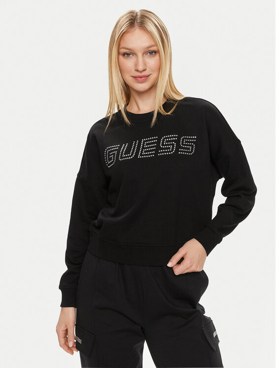Guess Guess Μπλούζα Skylar V4GQ07 K8802 Μαύρο Relaxed Fit