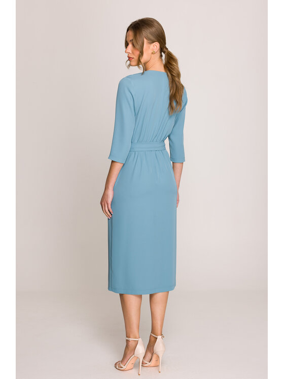 Stylove Stylove Večerní šaty S396 Modrá Premium Fit