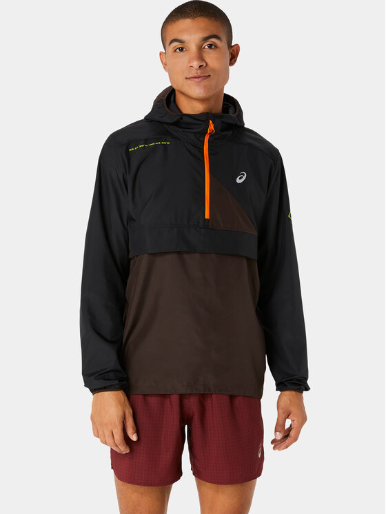 Asics Asics Яке за джогинг Fujittrail 2011C382 Кафяв Ahletic Fit