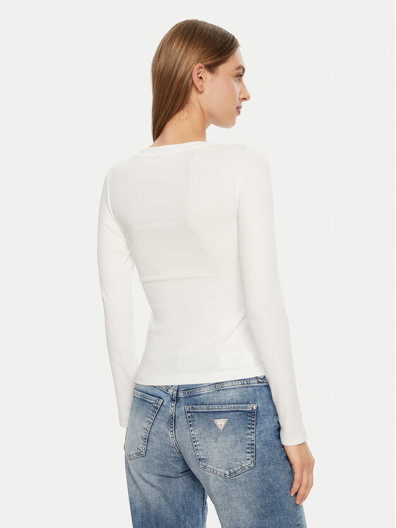 Guess Jeans Guess Jeans Marškinėliai W5RI58 KA0H1 Balta Regular Fit