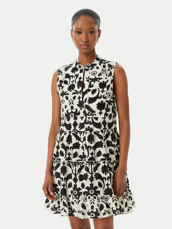 LOLA CASADEMUNT Sukienka letnia LS2616040 Czarny Regular Fit