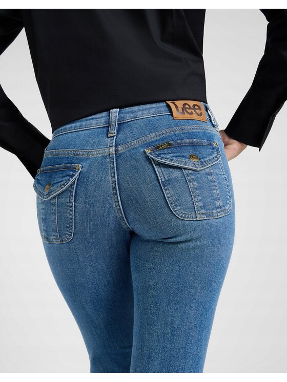 Lee Lee Jeansy Flap Pocket Jessica Niebieski Bootcut Fit
