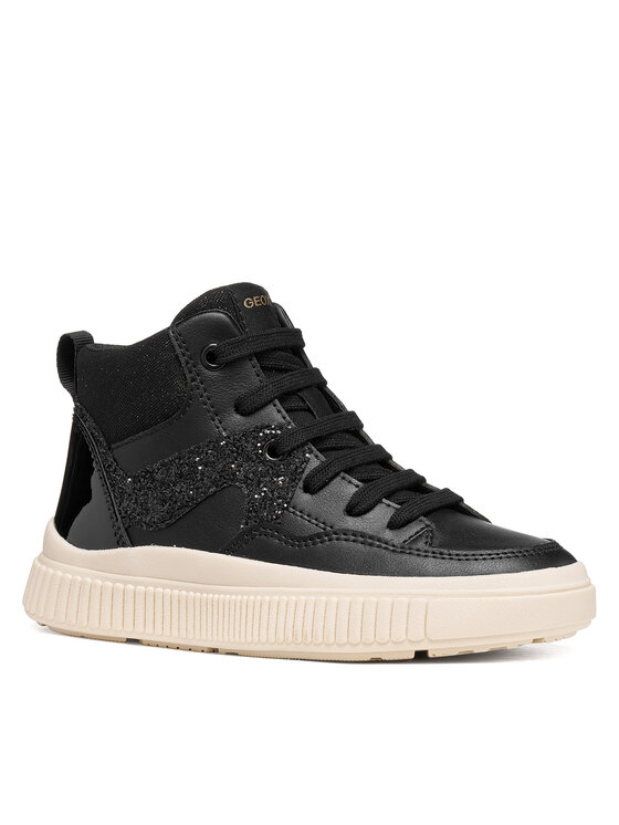 Geox Geox Сникърси J Laquinny Girl J66M3D 05402 C9999 M Черен