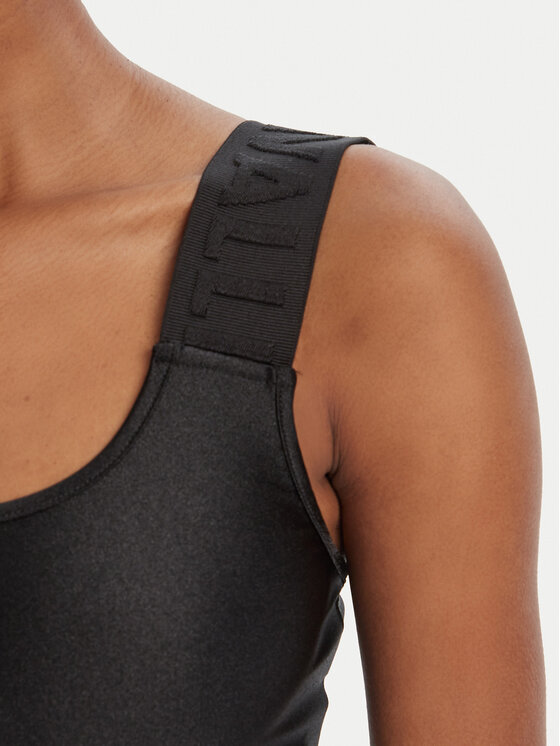 Just Cavalli Just Cavalli Top Crop Element 79PAM2A6 Schwarz Slim Fit