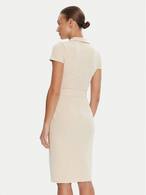 Rinascimento Rinascimento Kokteilikleit CFC0125582003 Beež Slim Fit