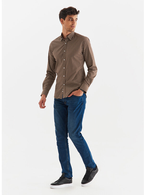 Pako Lorente Pako Lorente Koszula P22WF-1X-037 Brązowy Slim Fit