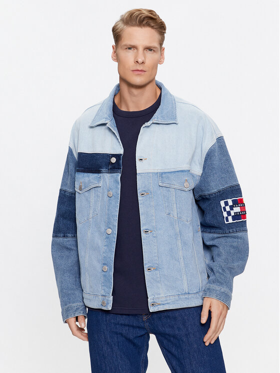 Tommy Jeans Džinsa jaka Aiden DM0DM16737 Zils Oversize