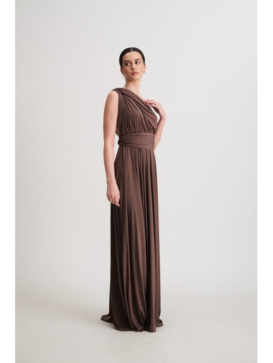 ROSE AVENUE ROSE AVENUE Sukienka wieczorowa MULTIWAY Brązowy Regular Fit