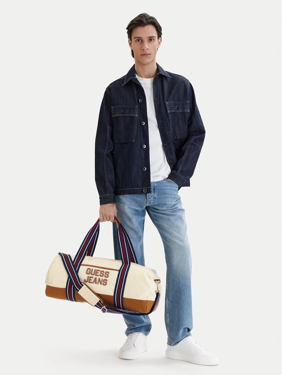 Guess Jeans Geantă de weekend M5BZ93 WL970 Crem