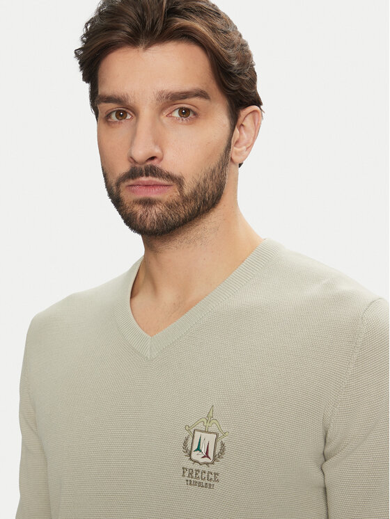 Aeronautica Militare Aeronautica Militare Majica z dolgimi rokavi 242MA1512L463 Zelena Regular Fit