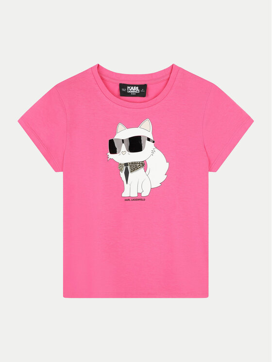 Karl Lagerfeld Kids T-krekls Z30366 M Rozā Regular Fit