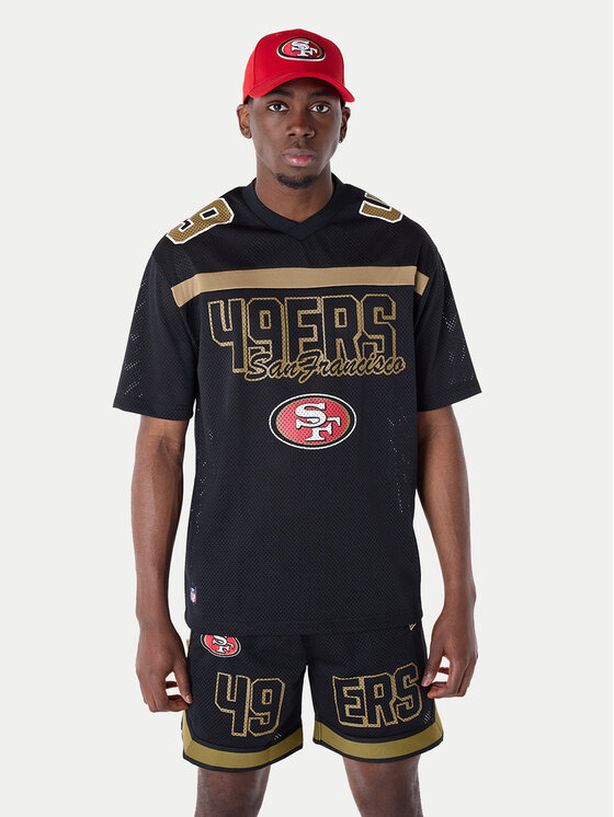 New Era New Era T-Shirt Saf49E Mesh Graphic Jersey 60596390 Černá Regular Fit