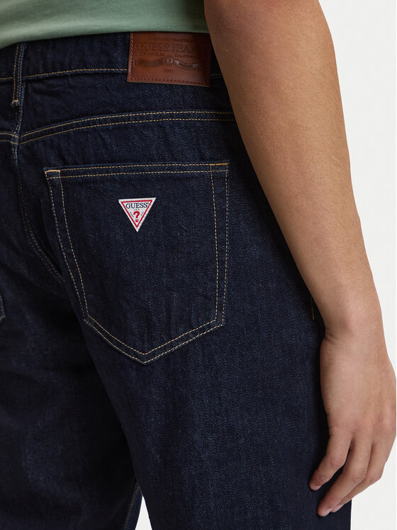 Guess Jeans Guess Jeans Jeans hlače M4BAB3 D5EJ2 Mornarsko modra Relaxed Fit