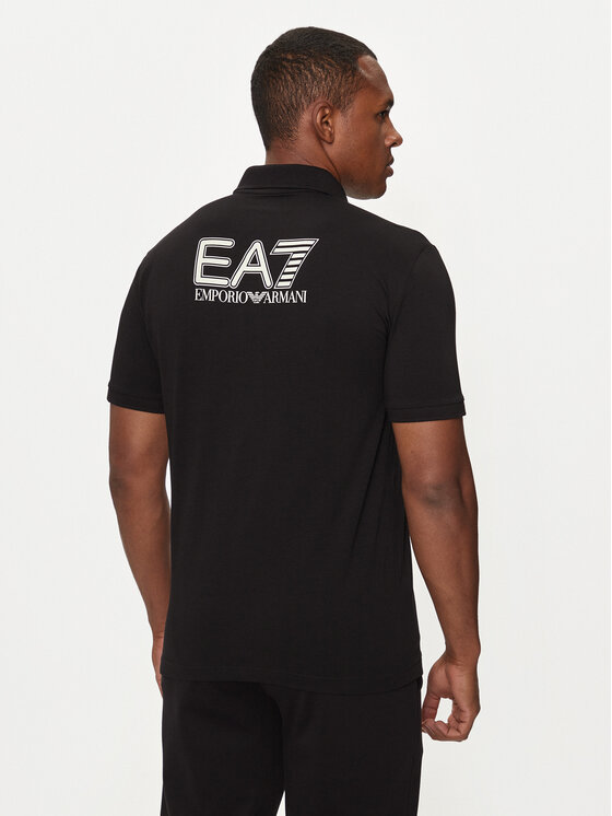EA7 Emporio Armani EA7 Emporio Armani Тениска с яка и копчета 6DPF16 PJVQZ 1200 Черен Regular Fit