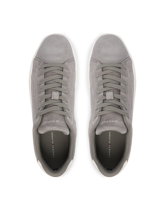 Tommy Hilfiger Tommy Hilfiger Sneakersy Th Court Core Suede FM0FM05716 Sivá
