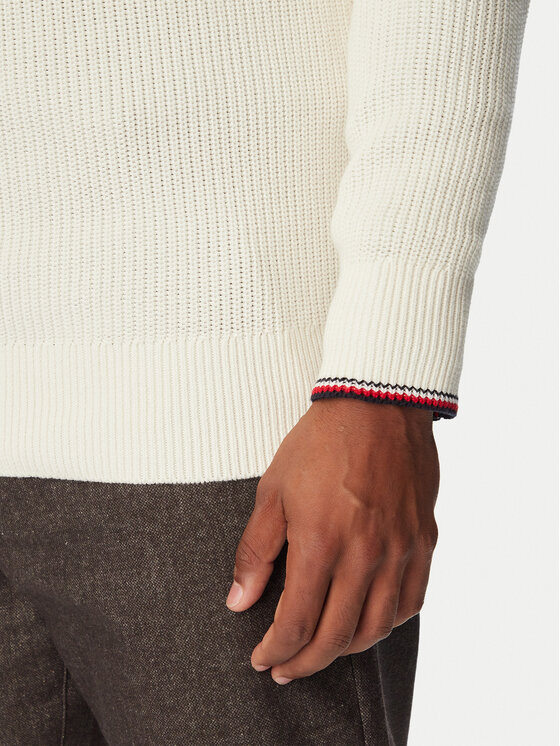 Tommy Hilfiger Tommy Hilfiger Sveter MW0MW41516 Krémová Regular Fit